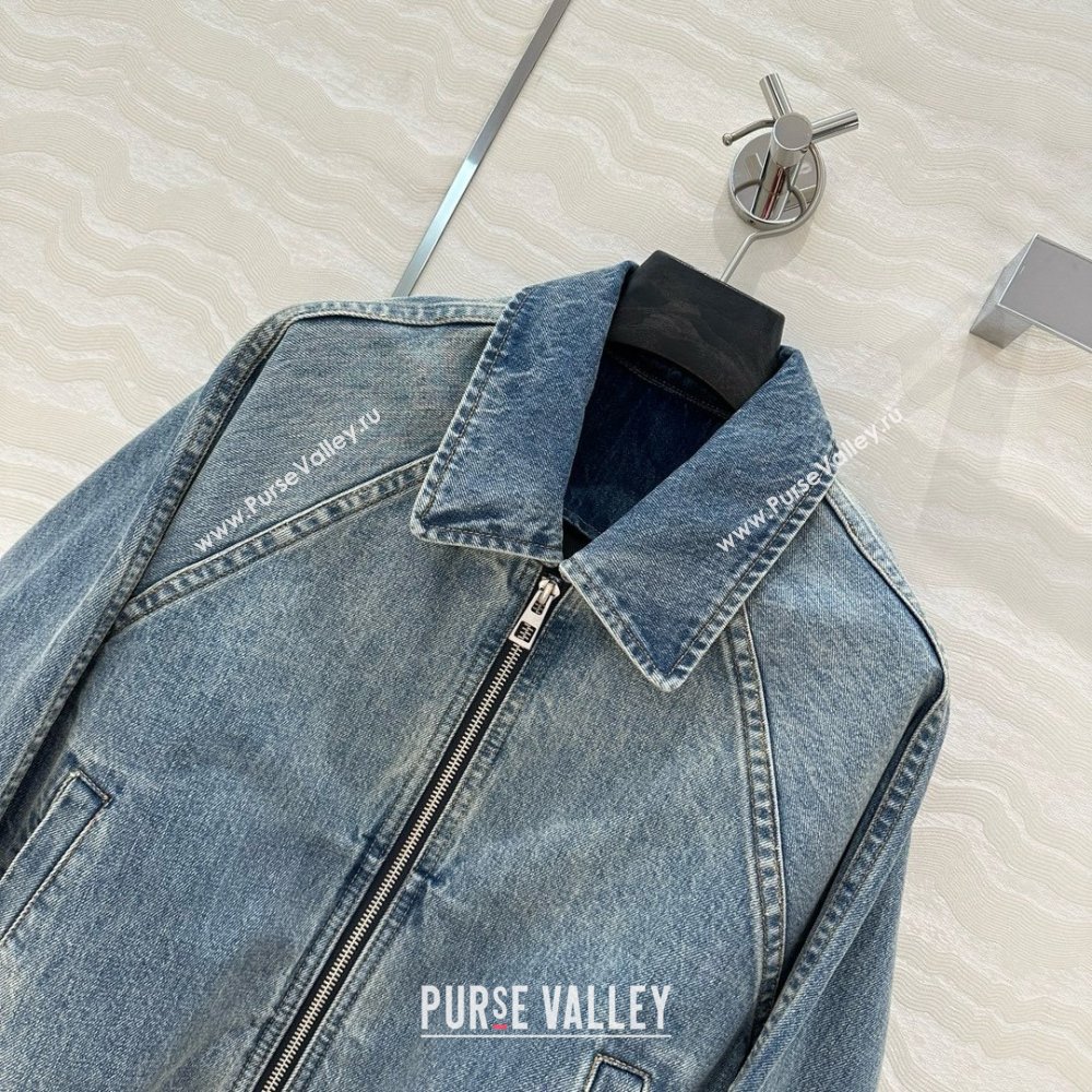 Loewe Washed Denim Oversized Jacket Blue 2025 0215 (QI-250215040)