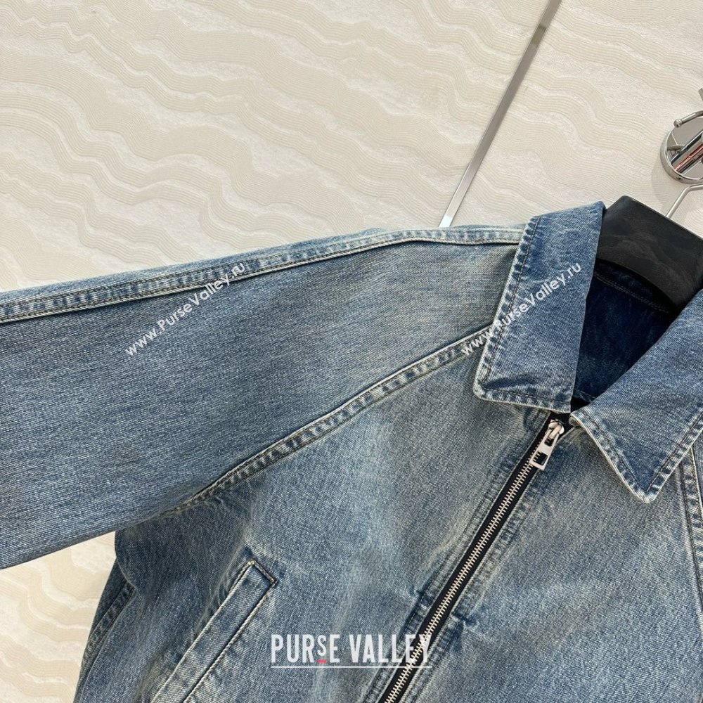 Loewe Washed Denim Oversized Jacket Blue 2025 0215 (QI-250215040)