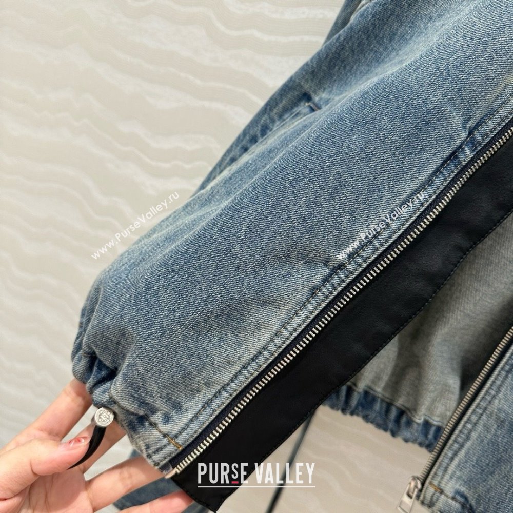 Loewe Washed Denim Oversized Jacket Blue 2025 0215 (QI-250215040)