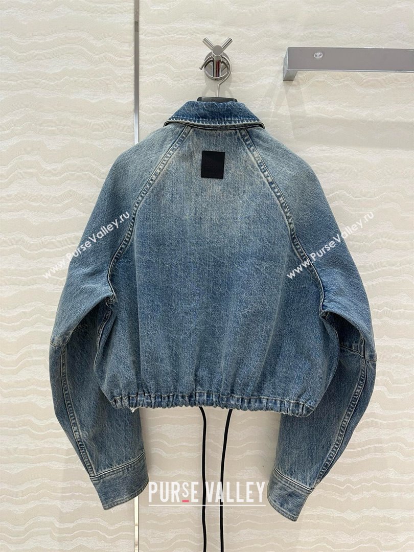 Loewe Washed Denim Oversized Jacket Blue 2025 0215 (QI-250215040)