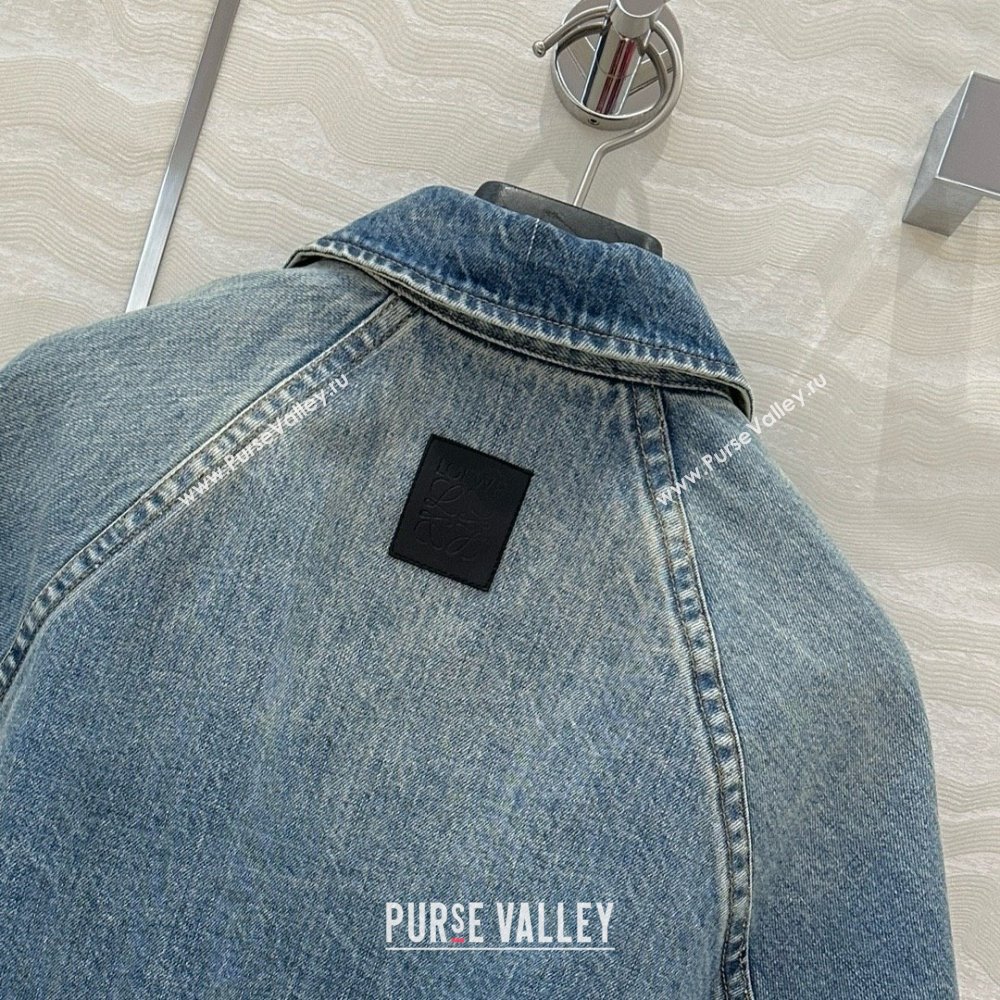Loewe Washed Denim Oversized Jacket Blue 2025 0215 (QI-250215040)