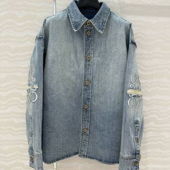 Loewe Washed Denim Jacket Blue 2025 021502 (QI-250215041)