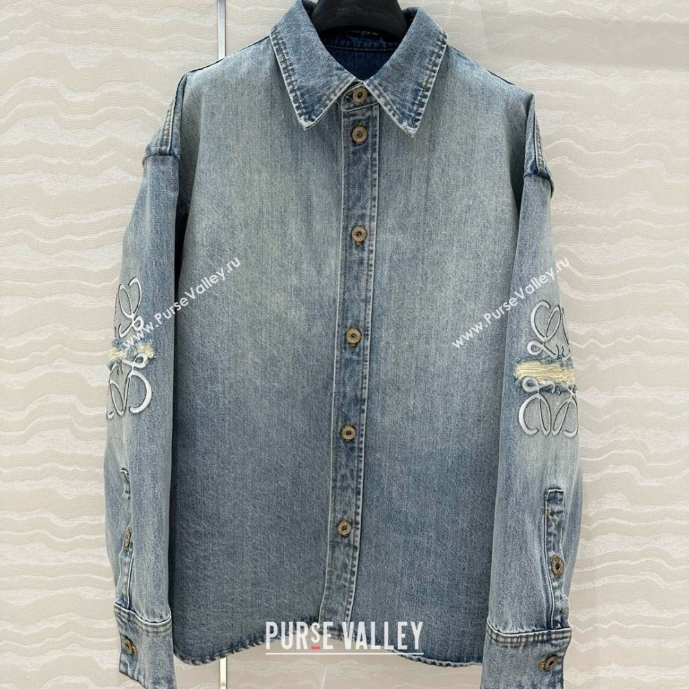 Loewe Washed Denim Jacket Blue 2025 021502 (QI-250215041)