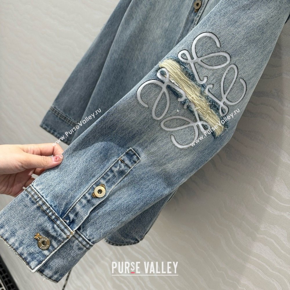 Loewe Washed Denim Jacket Blue 2025 021502 (QI-250215041)