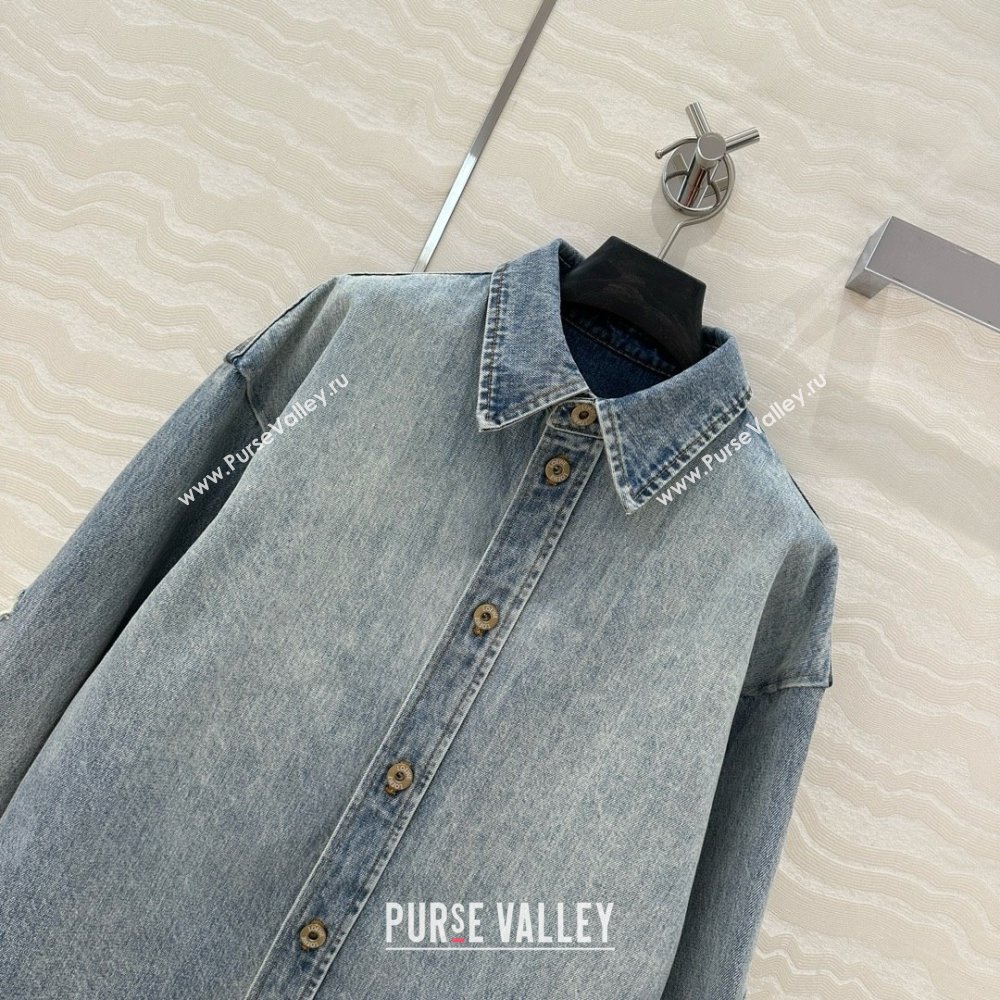 Loewe Washed Denim Jacket Blue 2025 021502 (QI-250215041)