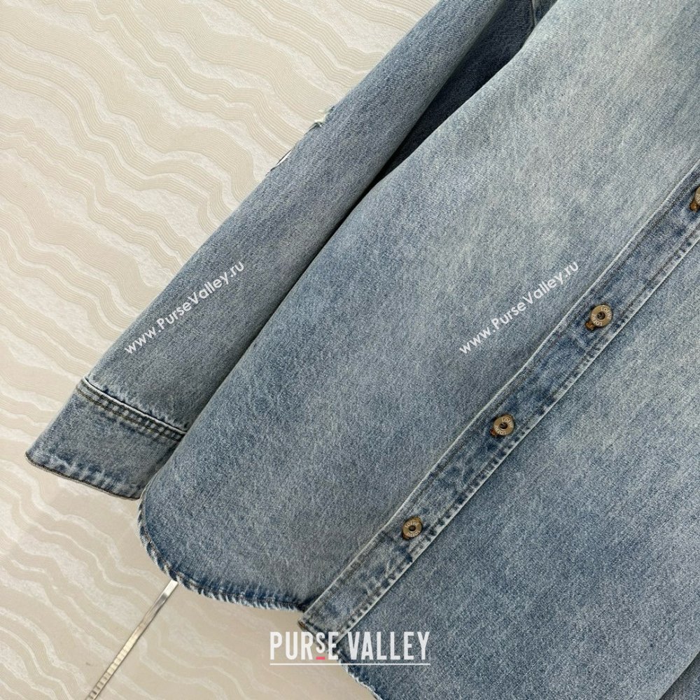 Loewe Washed Denim Jacket Blue 2025 021502 (QI-250215041)