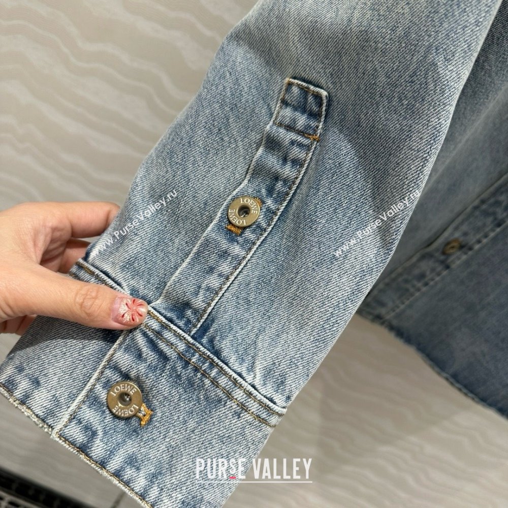 Loewe Washed Denim Jacket Blue 2025 021502 (QI-250215041)