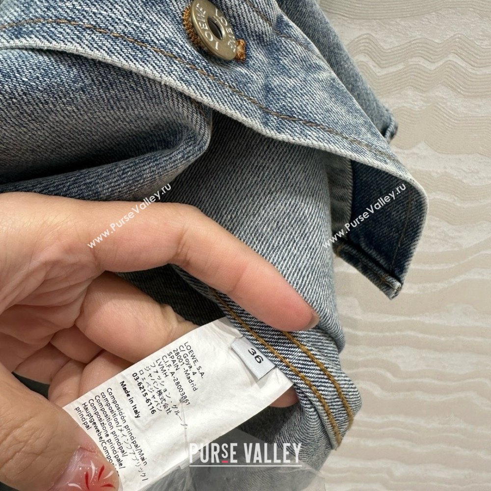Loewe Washed Denim Jacket Blue 2025 021502 (QI-250215041)