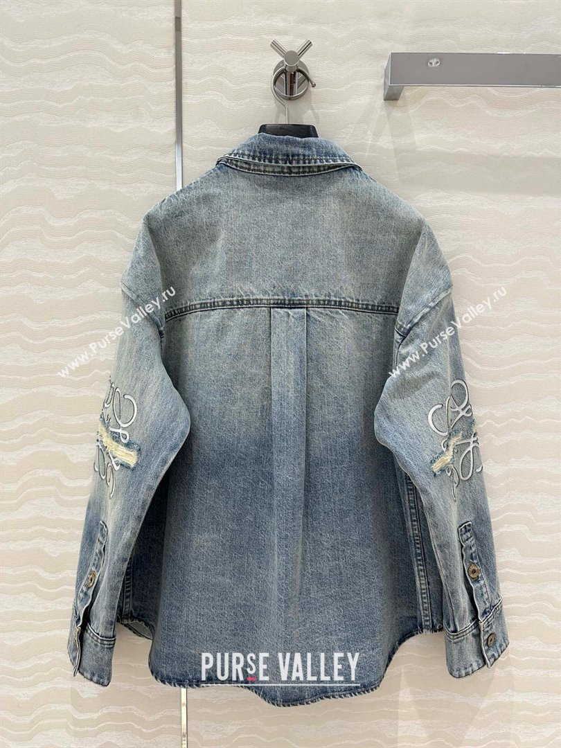 Loewe Washed Denim Jacket Blue 2025 021502 (QI-250215041)