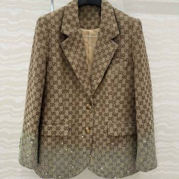 Gucci GG Jacket with Strass Beige 2025 0215 (QI-250215043)