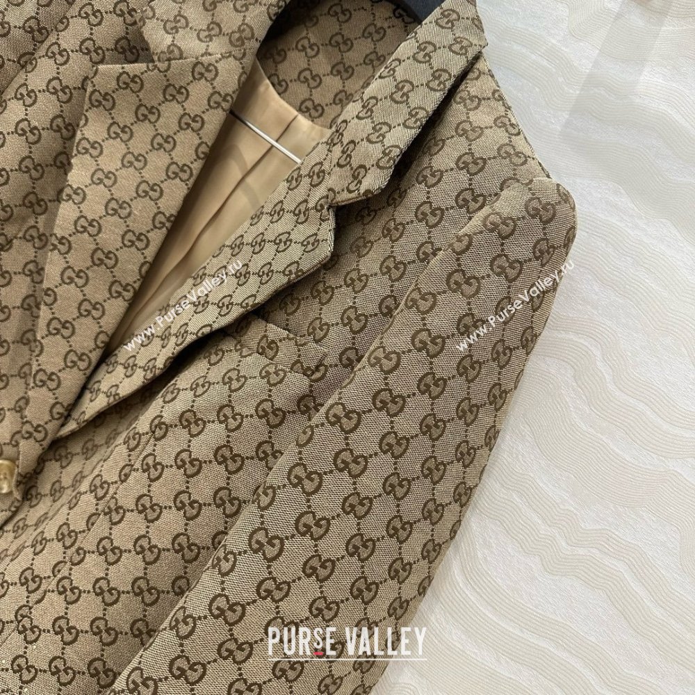 Gucci GG Jacket with Strass Beige 2025 0215 (QI-250215043)