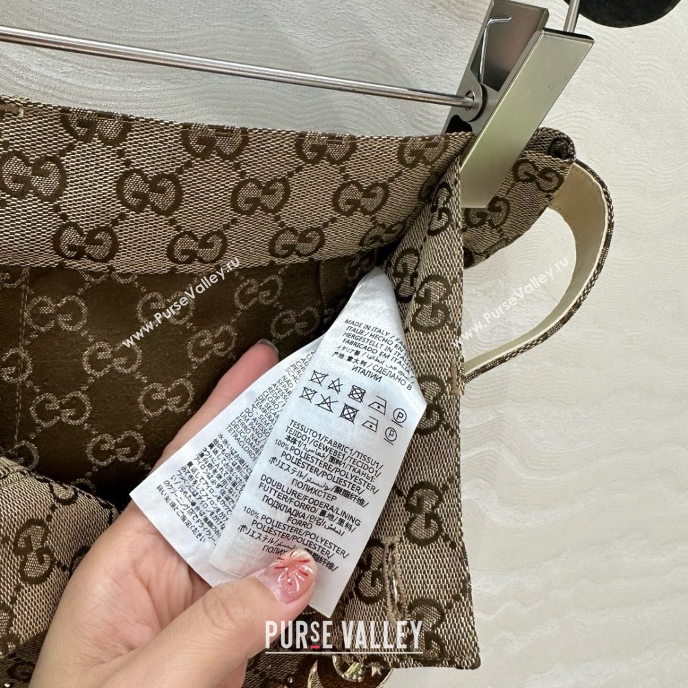 Gucci GG Shorts with Strass Beige 2025 0215 (QI-250215044)