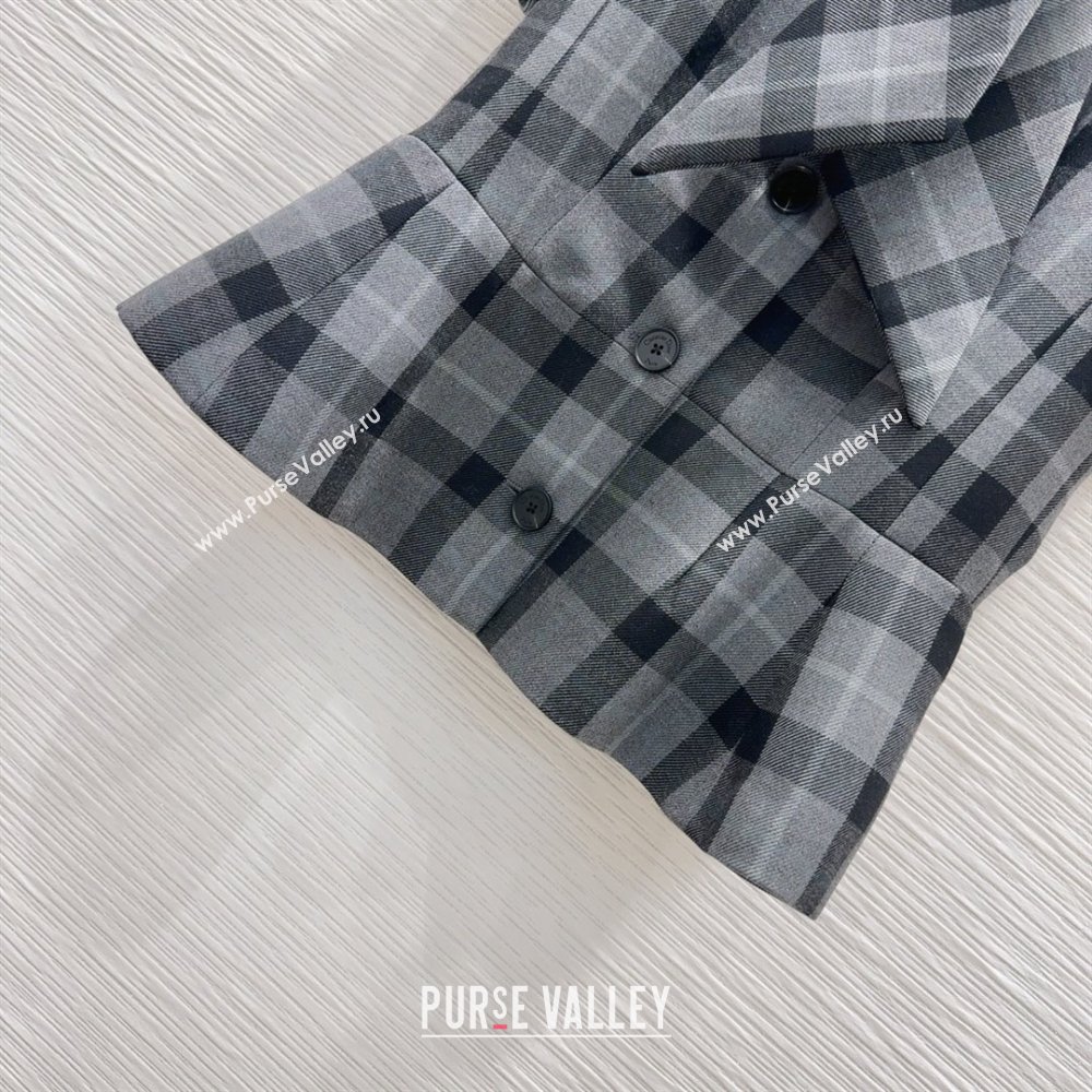 Dior Wool Blend Check Shirt Grey 2025 0215 (QI-250215047)