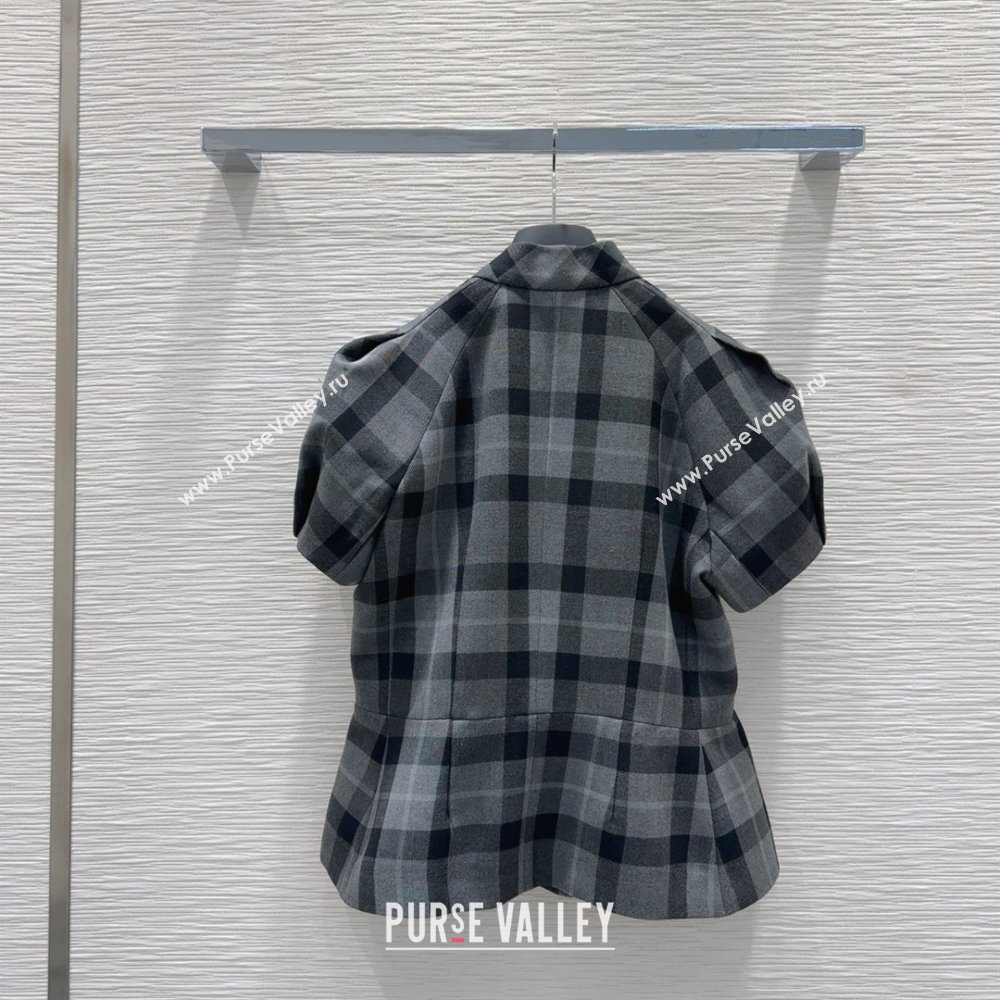 Dior Wool Blend Check Shirt Grey 2025 0215 (QI-250215047)