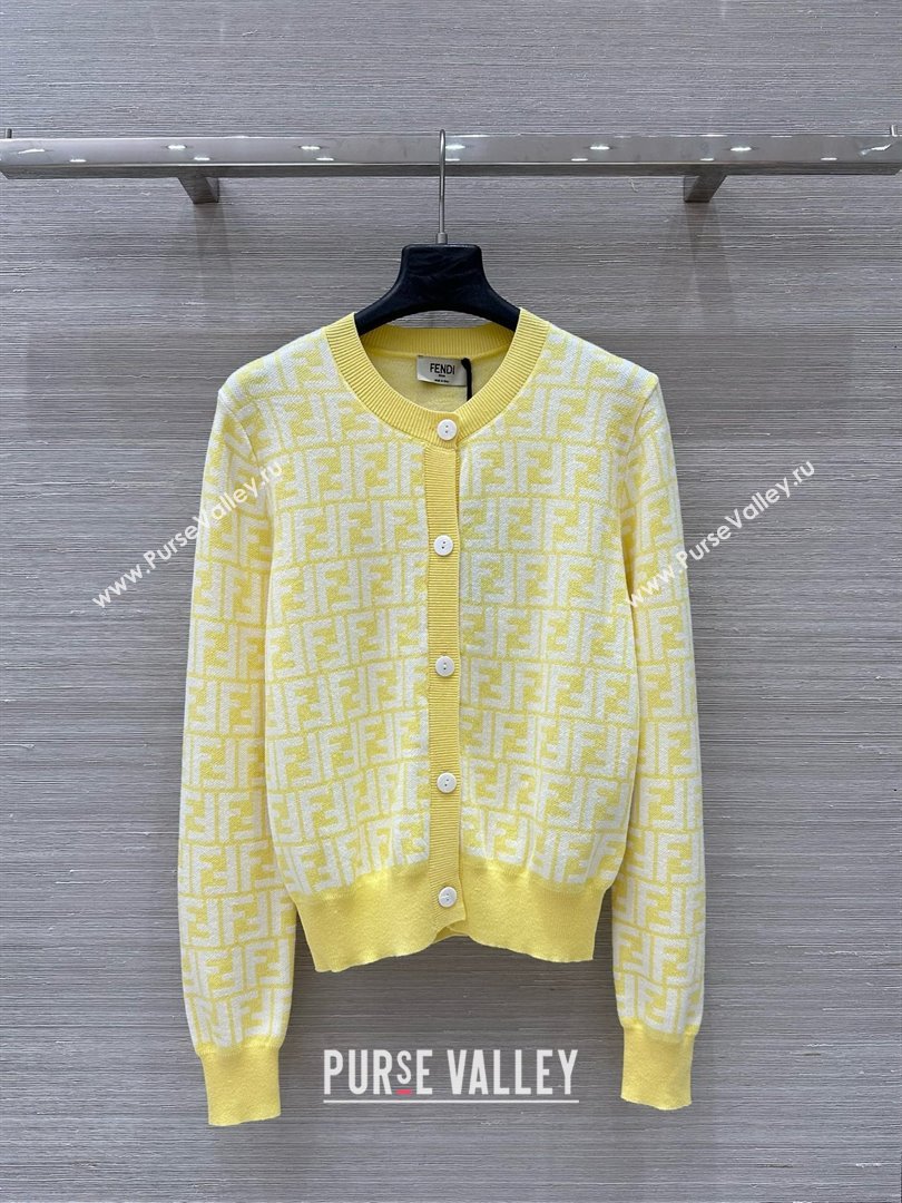 Fendi FF Cardigan F21106 Yellow 2025 (Q-25021106)