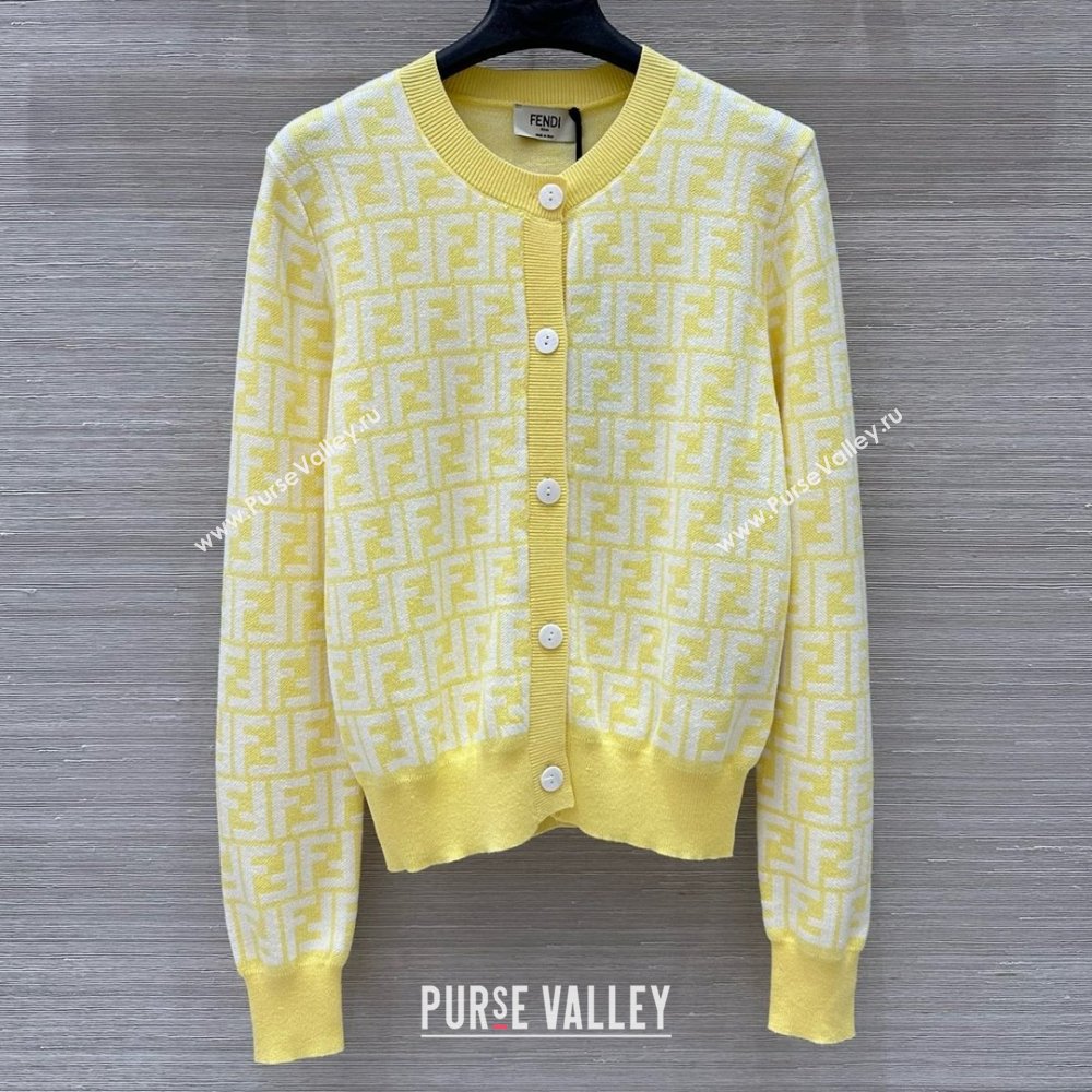 Fendi FF Cardigan F21106 Yellow 2025 (Q-25021106)