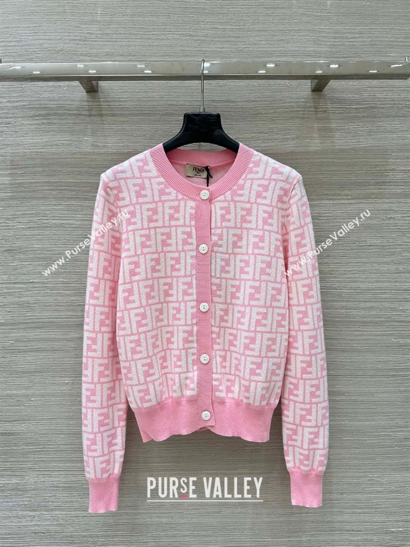 Fendi FF Cardigan F21107 Pink 2025 (Q-25021107)