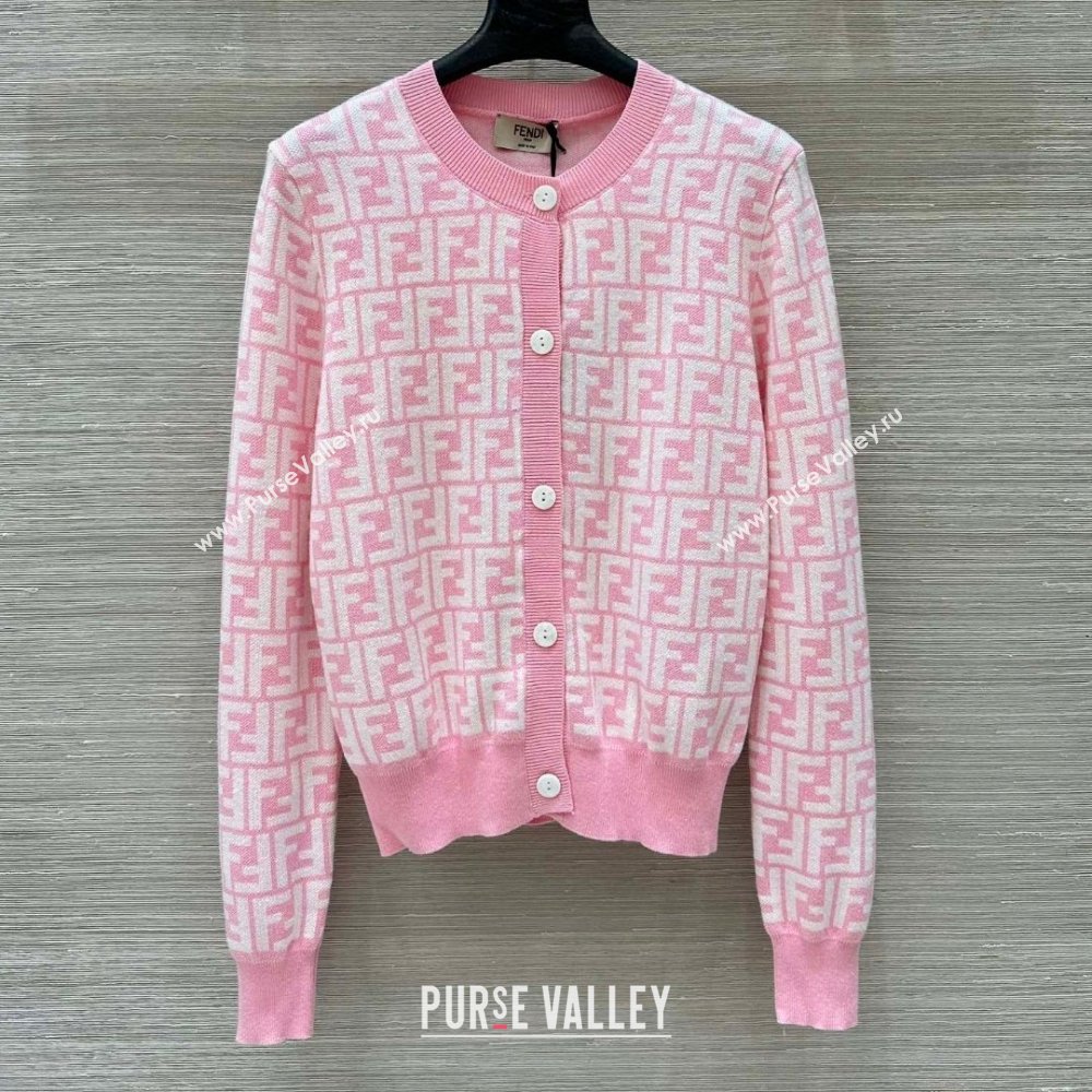 Fendi FF Cardigan F21107 Pink 2025 (Q-25021107)