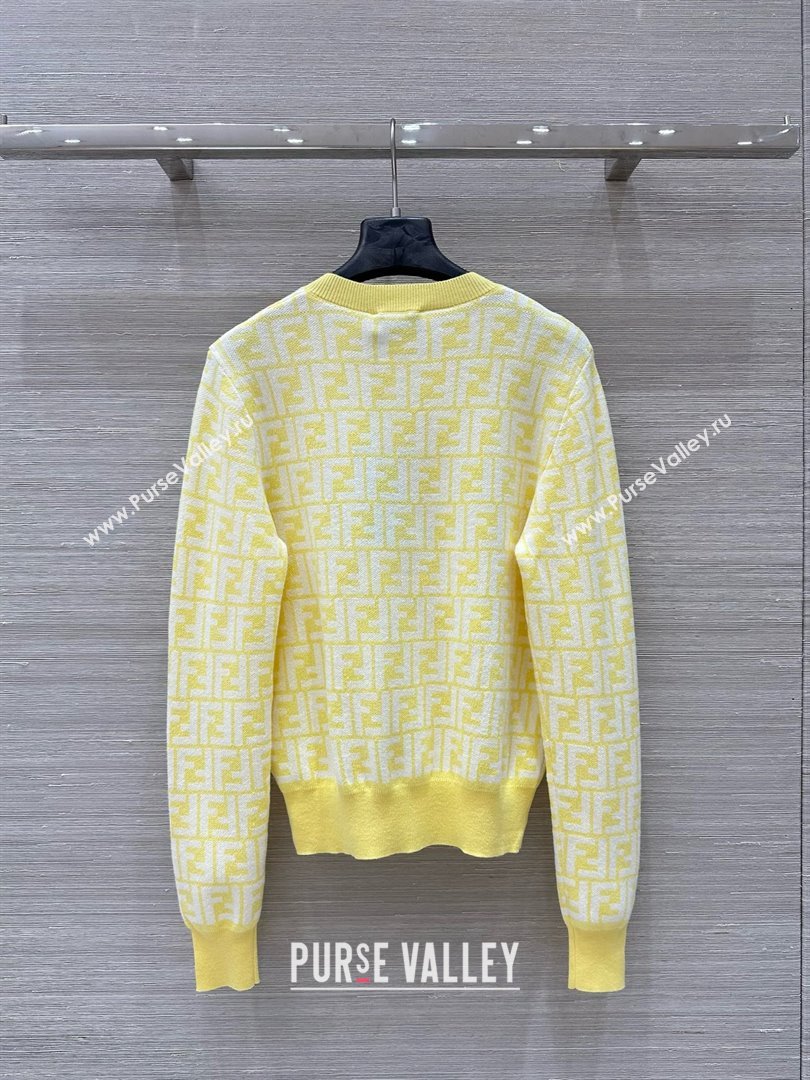 Fendi FF Cardigan F21106 Yellow 2025 (Q-25021106)