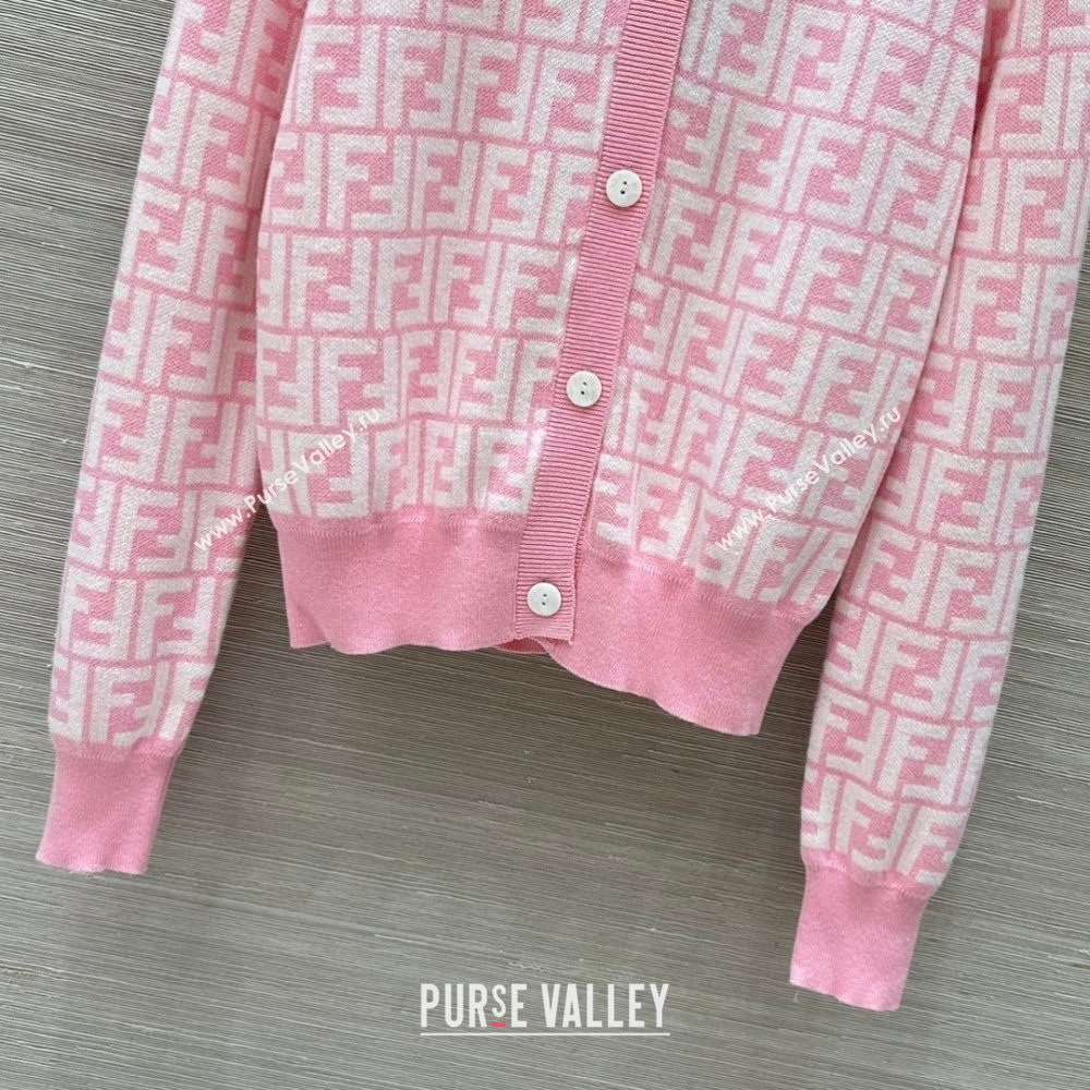 Fendi FF Cardigan F21107 Pink 2025 (Q-25021107)