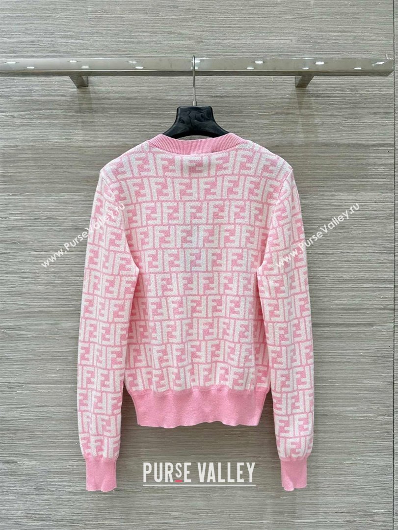 Fendi FF Cardigan F21107 Pink 2025 (Q-25021107)