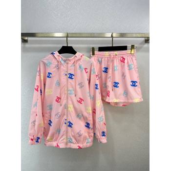 Chanel Jacket and Shorts CH022716 Pink 2024 (Q-24022716)