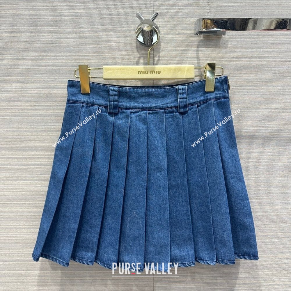 Miu Miu Denim Skirt M6620 Blue 2024 (Q-24060620)