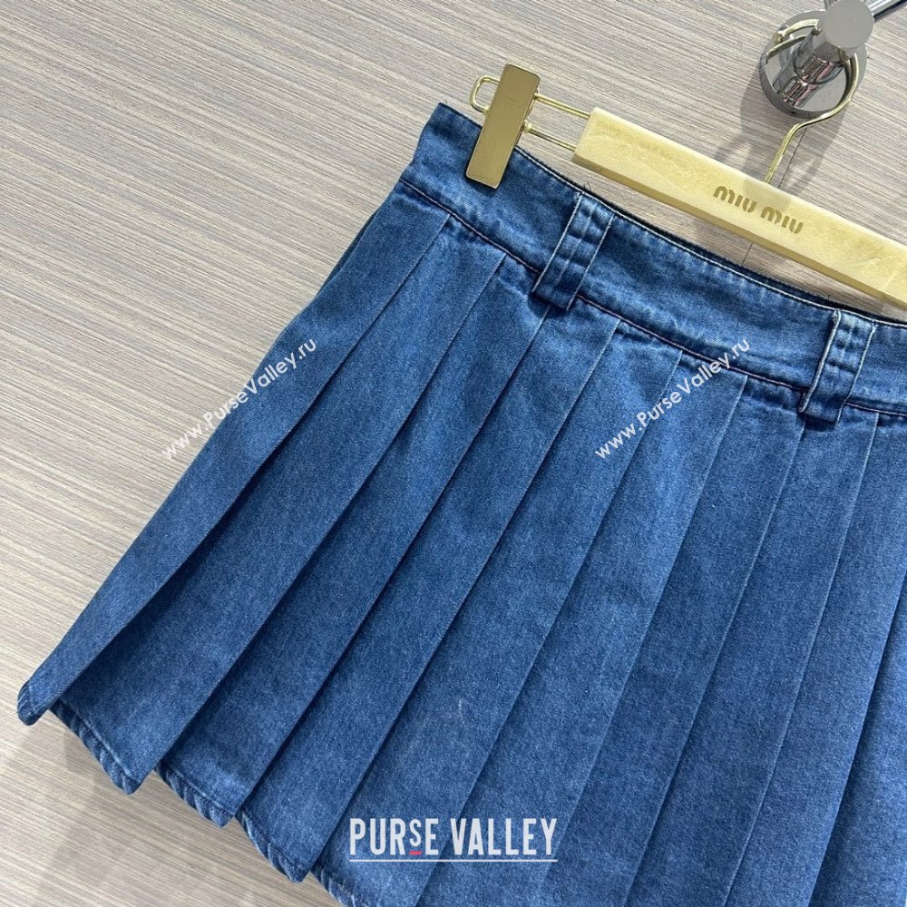 Miu Miu Denim Skirt M6620 Blue 2024 (Q-24060620)