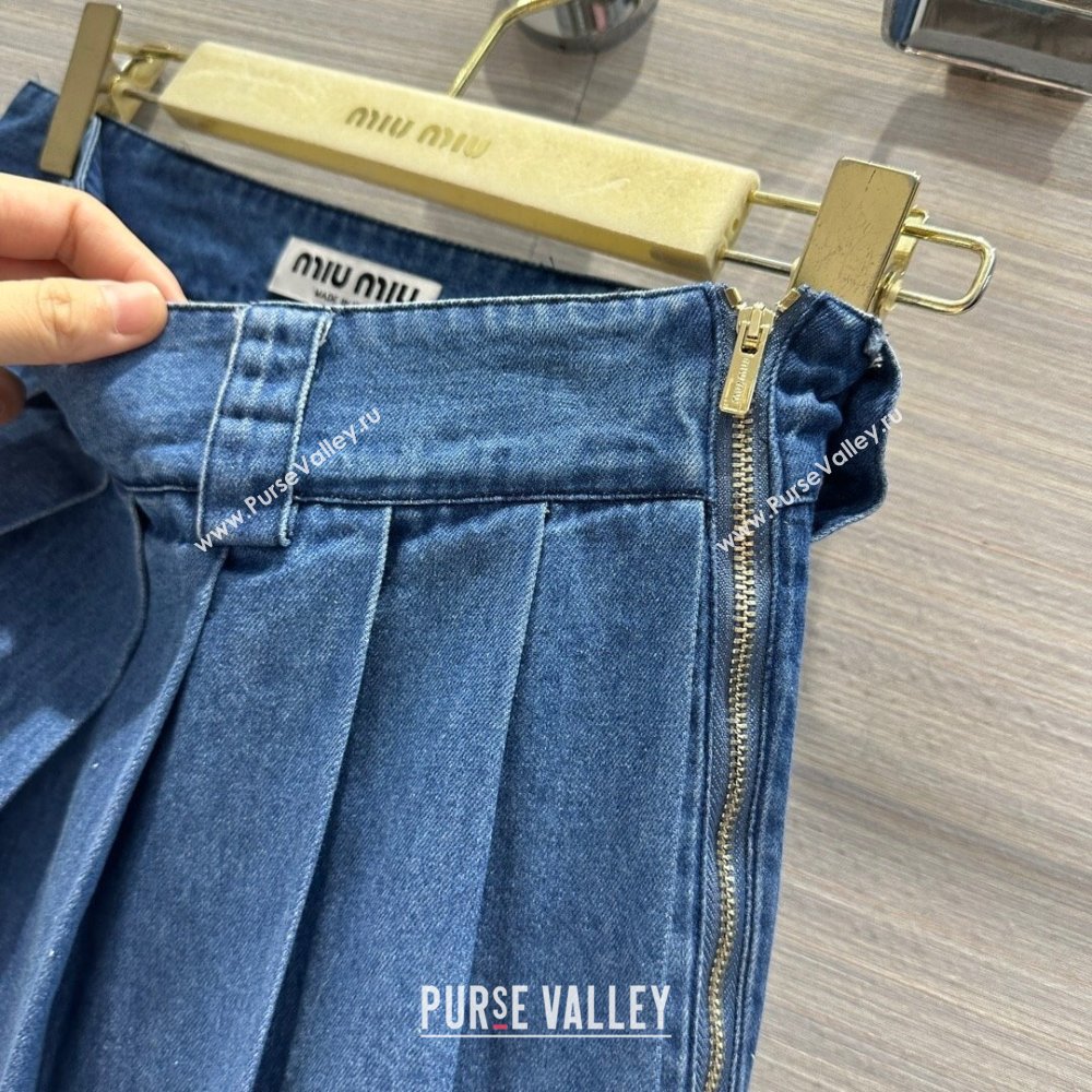 Miu Miu Denim Skirt M6620 Blue 2024 (Q-24060620)