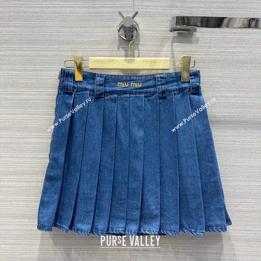 Miu Miu Denim Skirt M6620 Blue 2024 (Q-24060620)