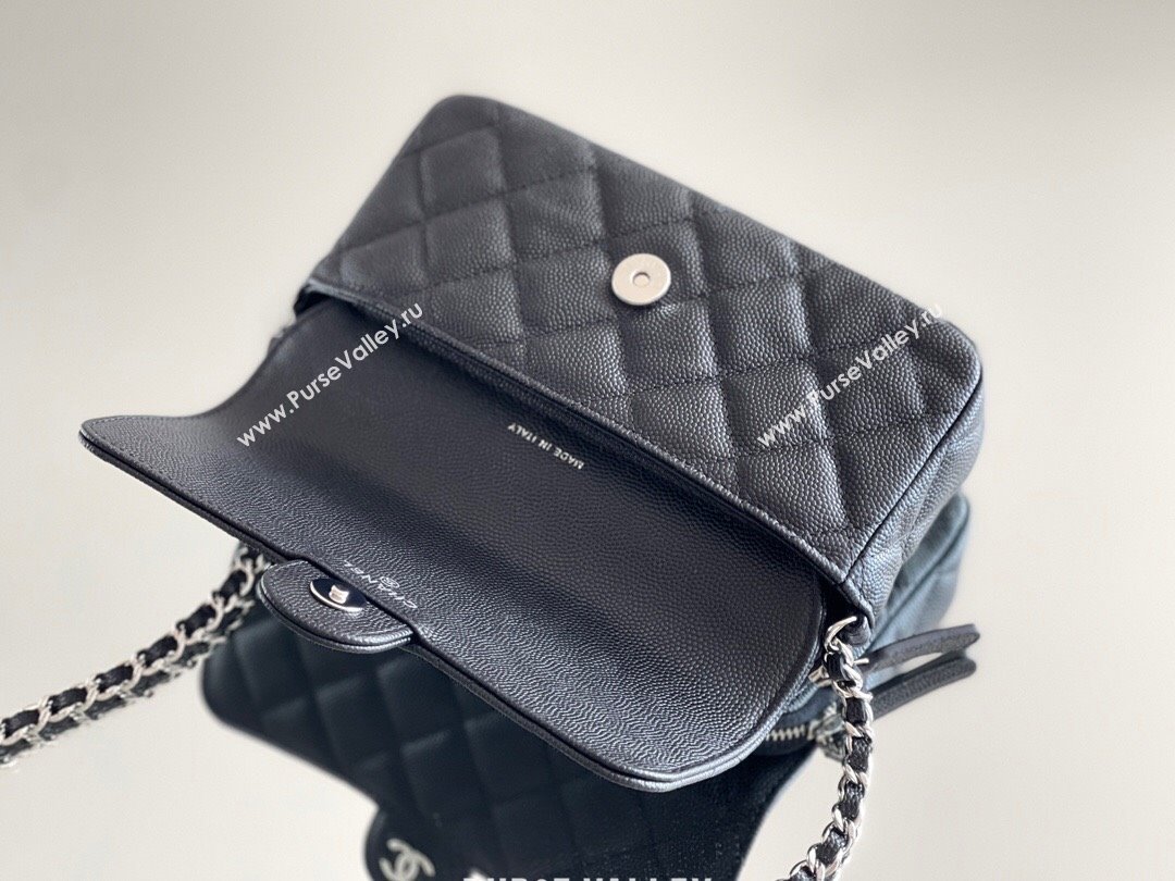 Chanel Grained Calfskin Flap Phone Holder with Chain AP2096 Black 2024 Top Quality (MHE-24091312)