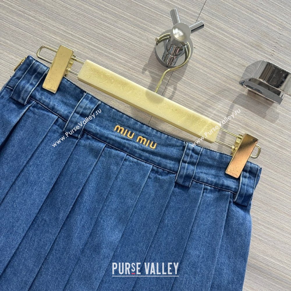 Miu Miu Denim Skirt M6620 Blue 2024 (Q-24060620)