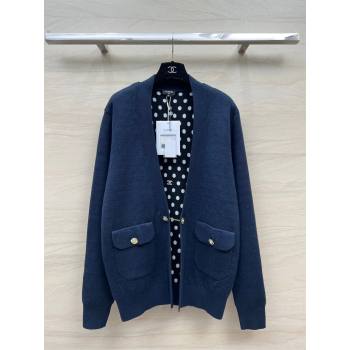 Chanel Wool Cardigan CH022718 Blue 2024 (Q-24022718)