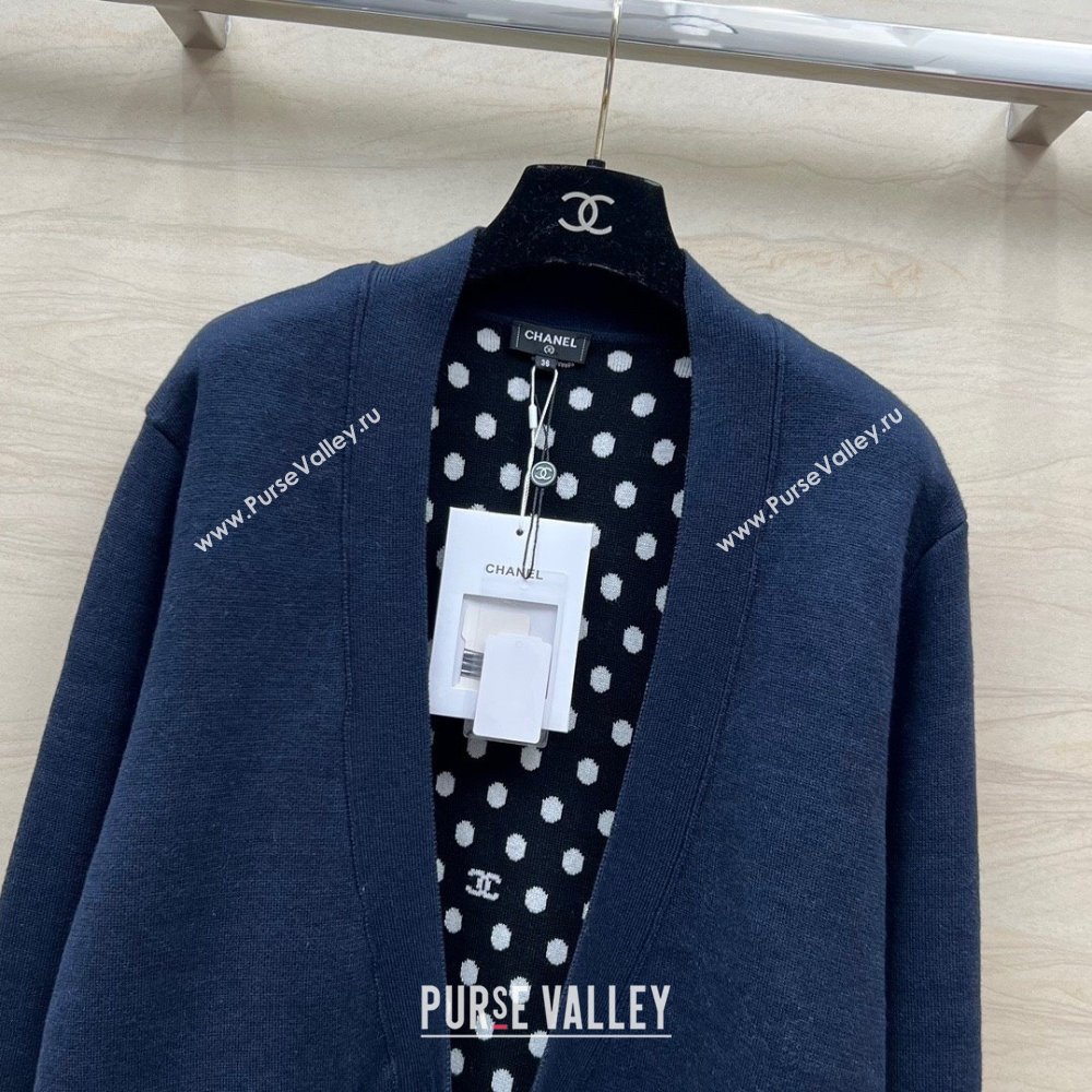 Chanel Wool Cardigan CH022718 Blue 2024 (Q-24022718)