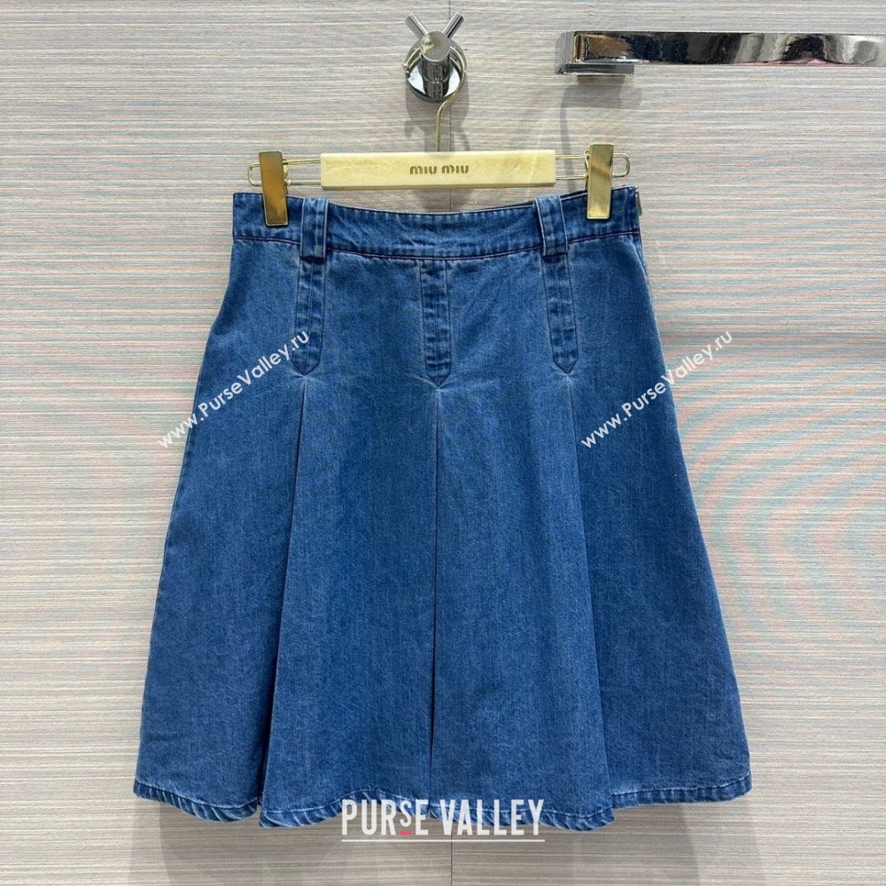 Miu Miu Denim Skirt M6621 Blue 2024 (Q-24060621)