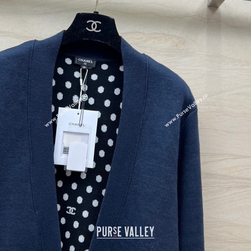 Chanel Wool Cardigan CH022718 Blue 2024 (Q-24022718)