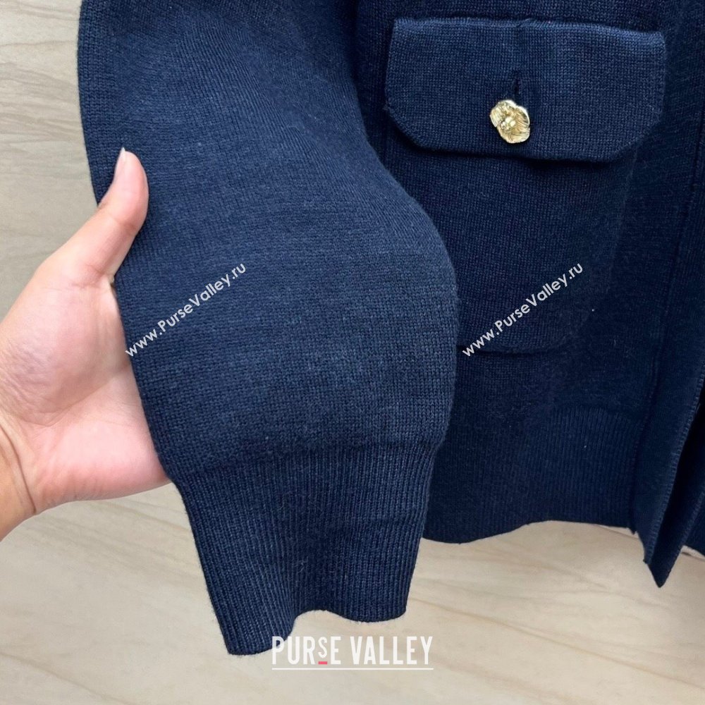 Chanel Wool Cardigan CH022718 Blue 2024 (Q-24022718)