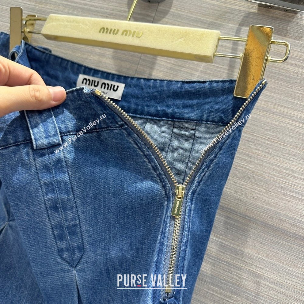 Miu Miu Denim Skirt M6621 Blue 2024 (Q-24060621)