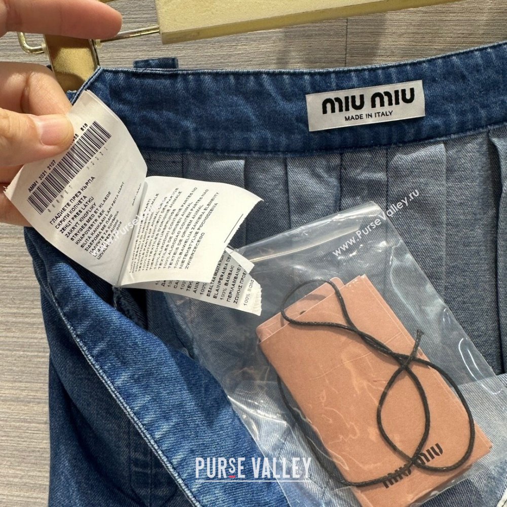 Miu Miu Denim Skirt M6621 Blue 2024 (Q-24060621)