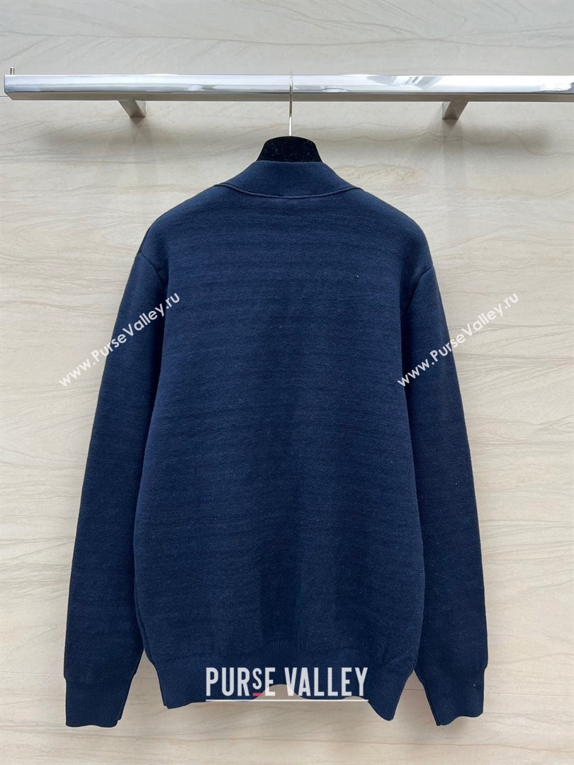 Chanel Wool Cardigan CH022718 Blue 2024 (Q-24022718)