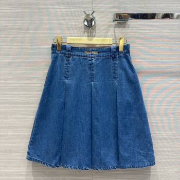 Miu Miu Denim Skirt M6621 Blue 2024 (Q-24060621)