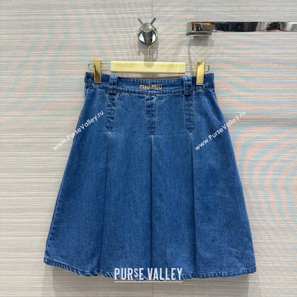 Miu Miu Denim Skirt M6621 Blue 2024 (Q-24060621)