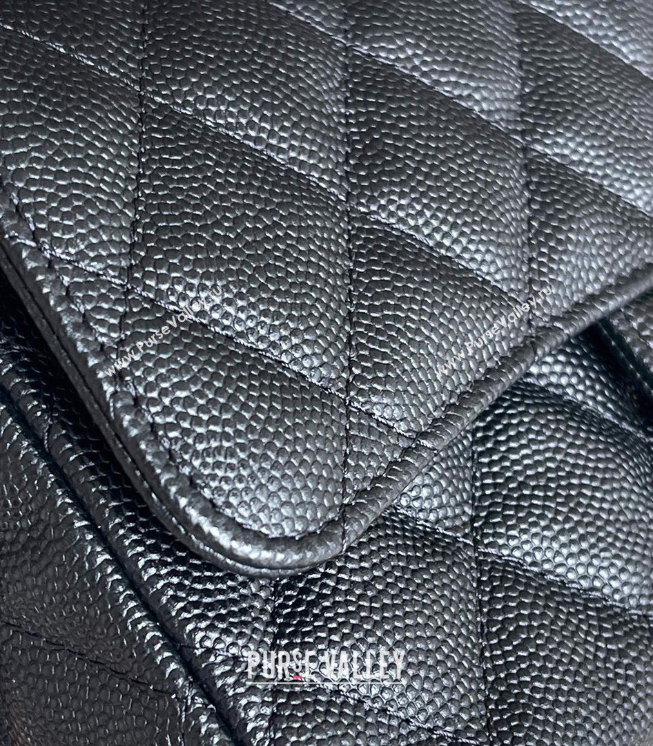 Chanel Grained Calfskin Flap Phone Holder with Chain AP2096 Black 2024 Top Quality (MHE-24091312)