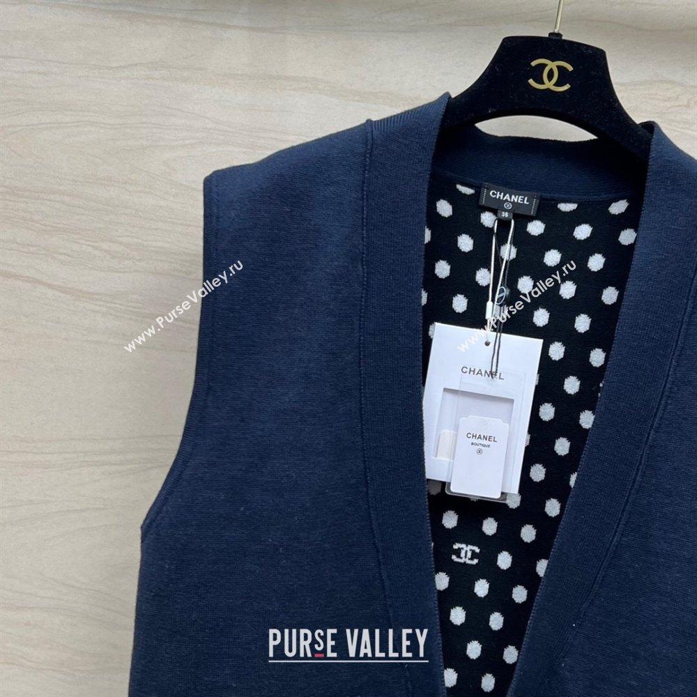 Chanel Wool Vest CH022719 Blue 2024 (Q-24022719)