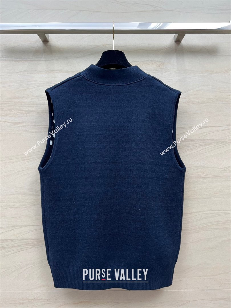 Chanel Wool Vest CH022719 Blue 2024 (Q-24022719)