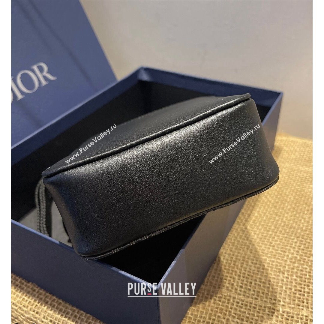 Dior Mens World Tour Messenger Pouch in Black Oblique Galaxy Leather 2021 (XXG-21090734)