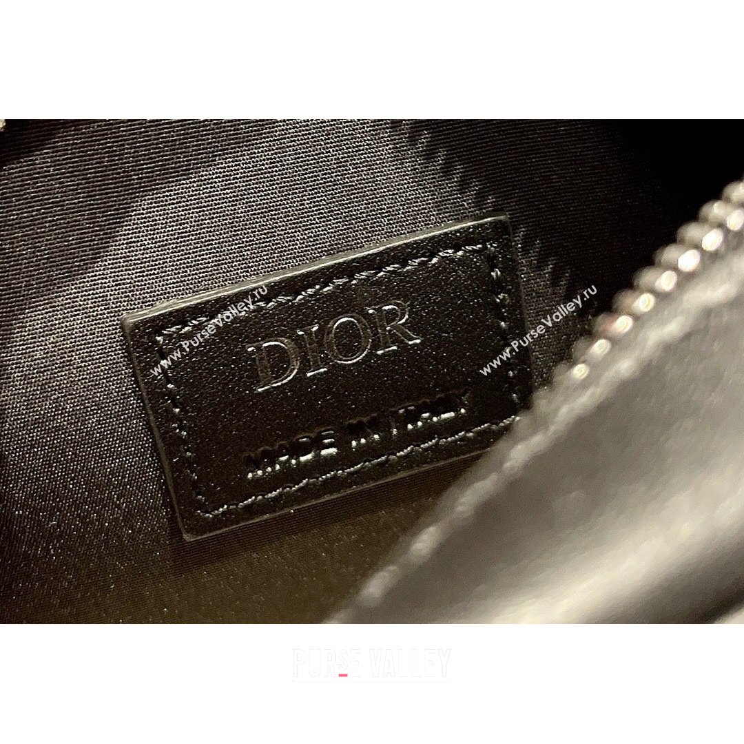 Dior Mens World Tour Messenger Pouch in Black Oblique Galaxy Leather 2021 (XXG-21090734)