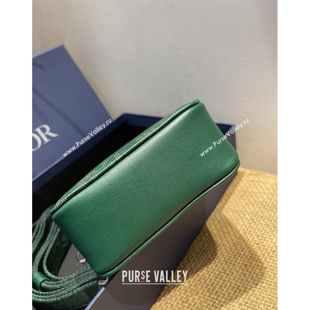 Dior Mens World Tour Messenger Pouch in Green Oblique Galaxy Leather 2021 (XXG-21090735)
