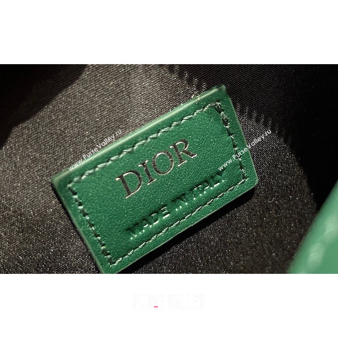 Dior Mens World Tour Messenger Pouch in Green Oblique Galaxy Leather 2021 (XXG-21090735)
