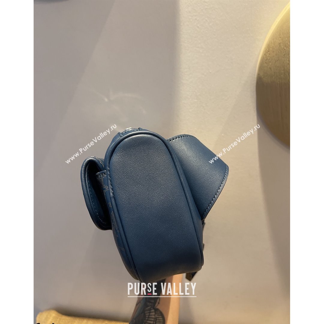 Dior Mens World Tour Saddle Belt Bag in Navy Blue Oblique Galaxy Leather 2021 (XXG-21090738)